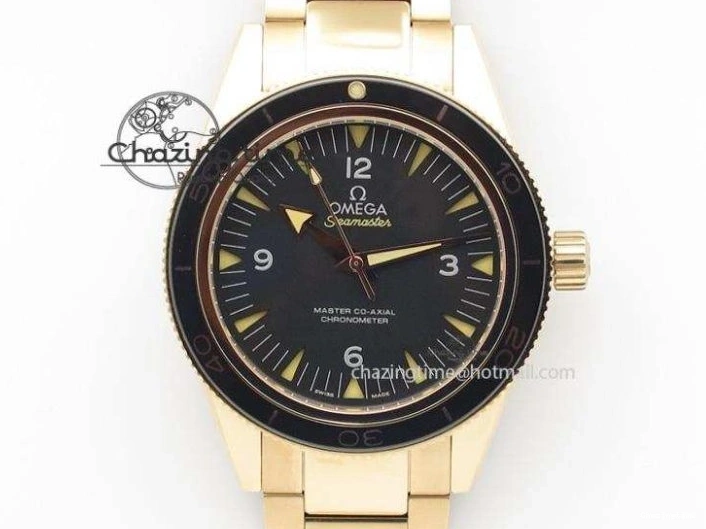 0408 Seamaster 300m Diver YG OMF 1:1 Best Edition Blue Orange Ceramic White Dial on Blue Nato Strap A Colorful 7704